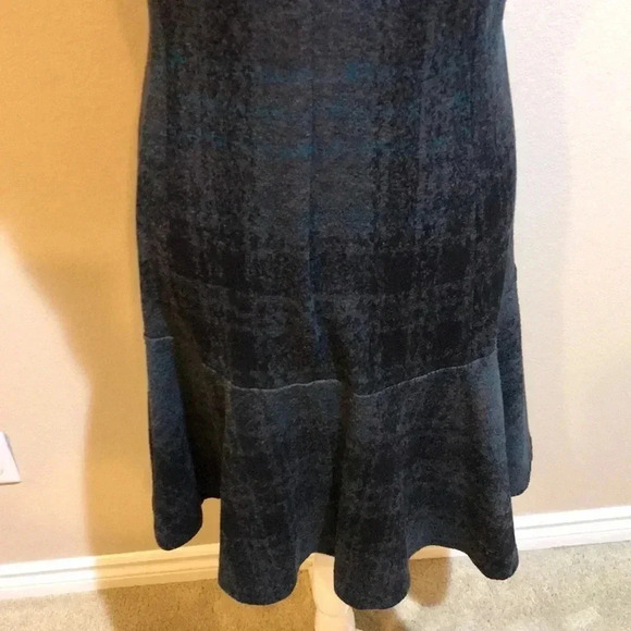 Betsey Johnson Retro Styling Green and Black Plaid Fit and Flare Dress-12 - Picture 8 of 10